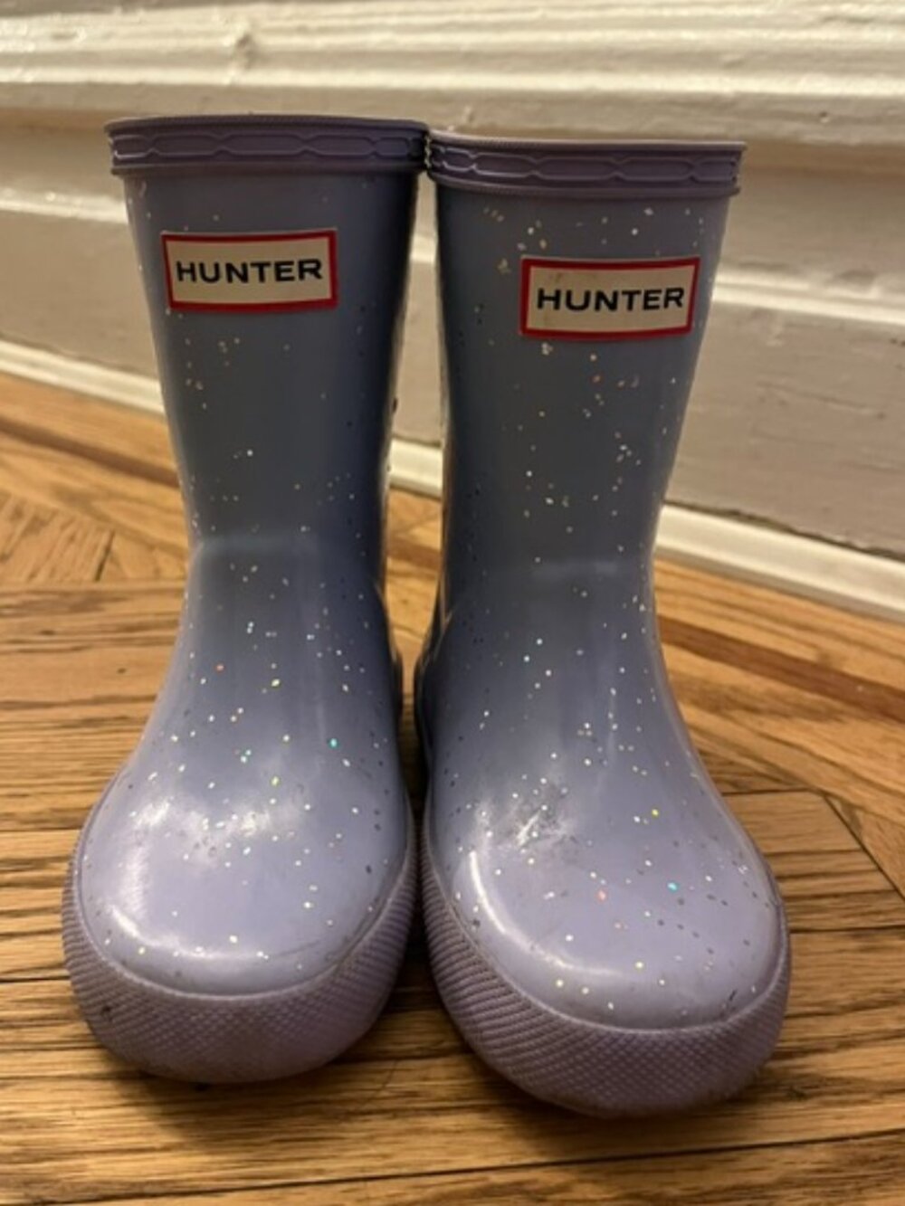 Toddler U.S. Size 7 Hunter Rain Boots - Light Purple Sparkle - Picture 2 of 4